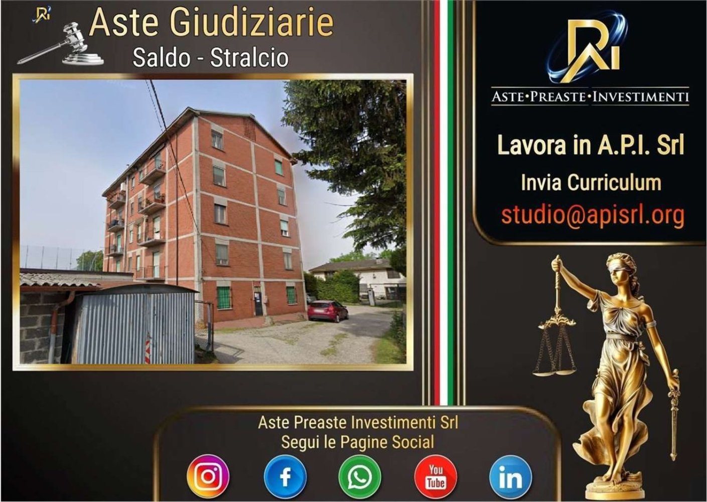 3 rooms Apartment in Villanterio, Italy No. 284757