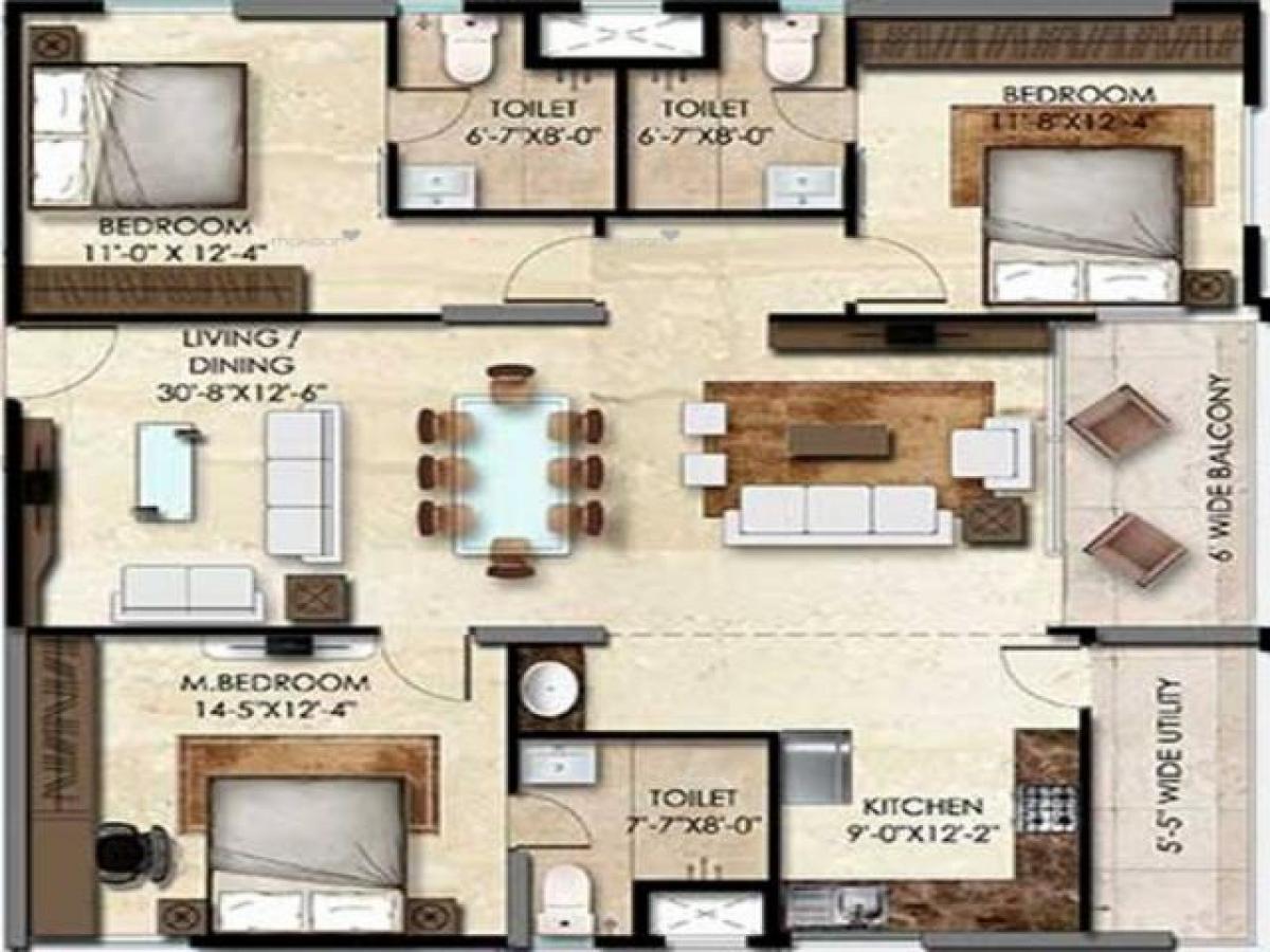 3 bedrooms House in Hyderabad, India No. 44142