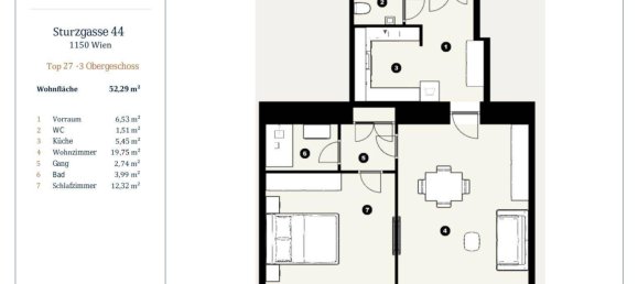 2-Zimmer Wohnung in Rudolfsheim-Funfhaus, Austria, Nr. 51403 8