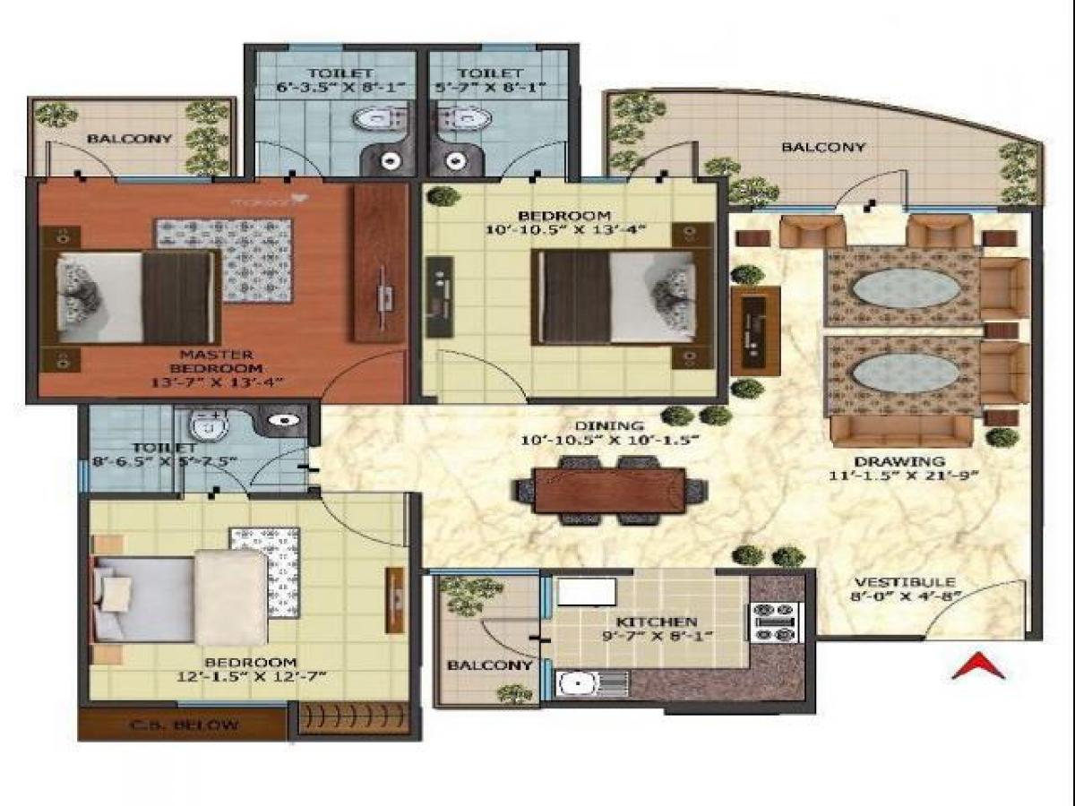 3 bedrooms House in Ghaziabad, India No. 55985