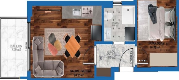 Wohnung 1+1 in Gazipasa, Turkey, Nr. 31267 22