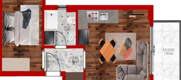 Wohnung 1+1 in Gazipasa, Turkey, Nr. 31267 21