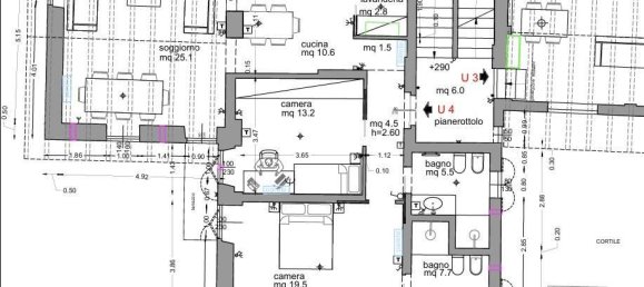 3غرفة شقة في Paladina, Italy رقم 29000 24