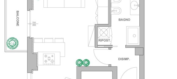 استوديو في Bergamo, Italy رقم 194544 7