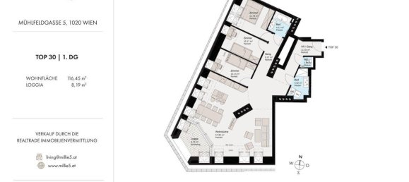 4 rooms Apartment in Leopoldstadt, Austria No. 224148 7