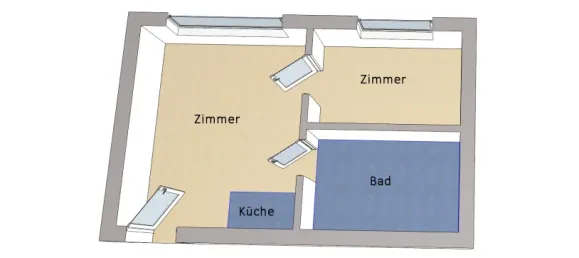 2-salle Appartement à Mitte, Germany No. 46762 9