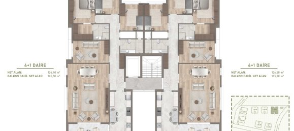 4 rooms Apartment in Basaksehir, Turkey No. 32392 11