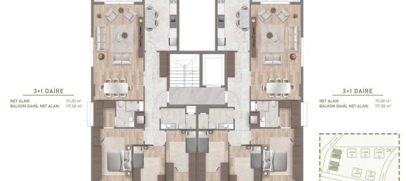 4 rooms Apartment in Basaksehir, Turkey No. 32392 8