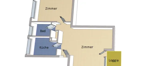 Apartamento de 2 divisões em Falkenhagener Feld, Germany N.º 23198 5