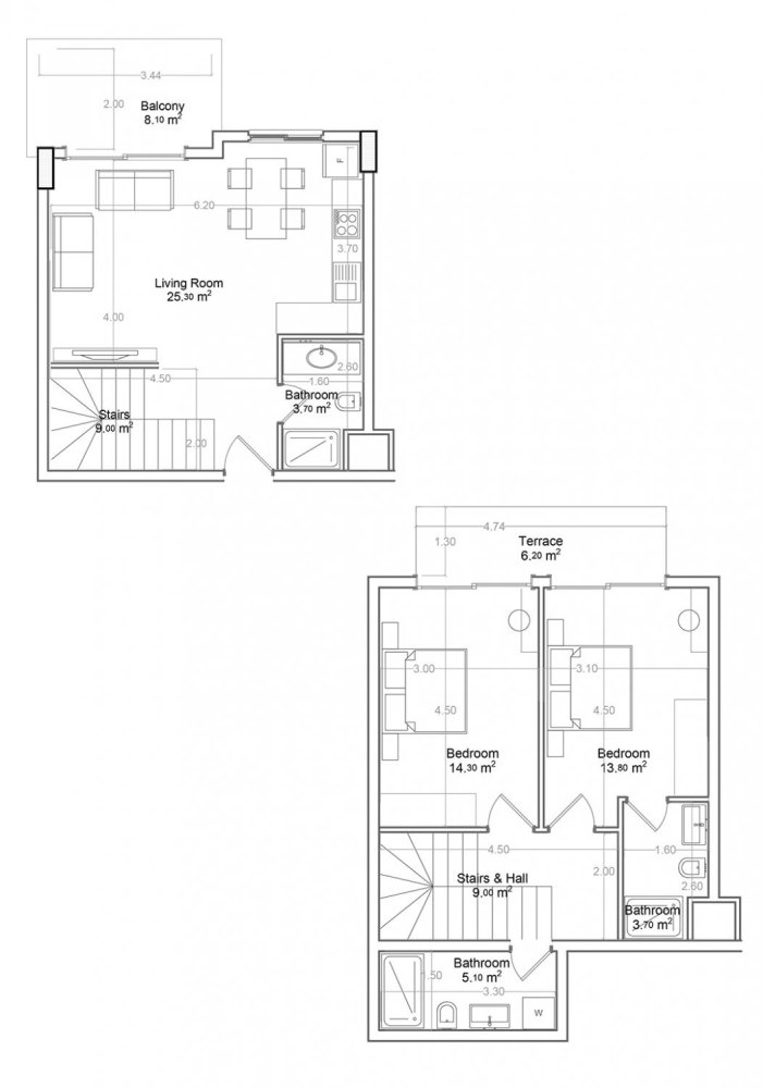 Penthouse 2+1 in Yekta Green Life Gazipasa Residence, Gazipasa, Turkey, Nr. 39548 1