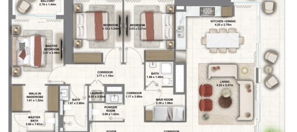 3 bedrooms Apartment in Dubai, UAE No. 102505 13