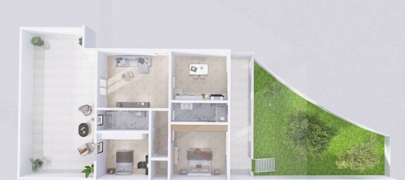 Квартира с 3 комнатами в Битритто, Италия № 18637 38