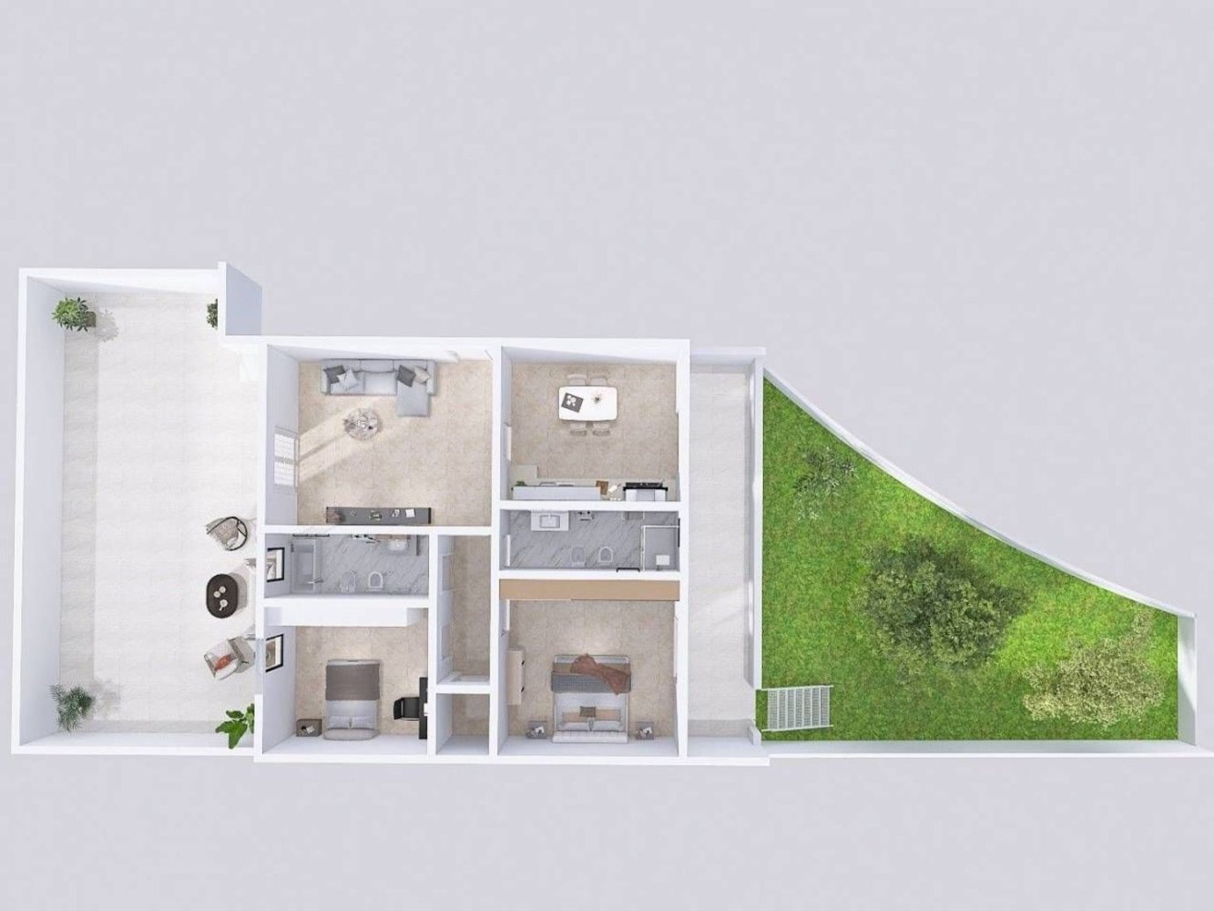 Квартира с 3 комнатами в Битритто, Италия № 18637