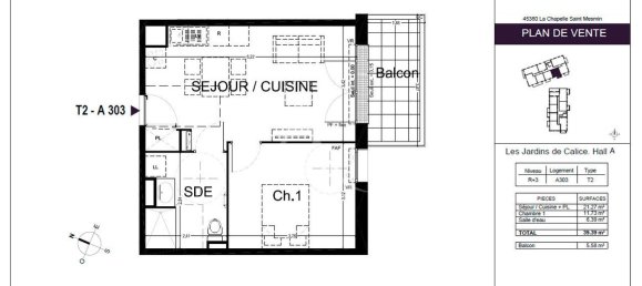 Estúdio em La Chapelle-Saint-Mesmin, France N.º 327692 3