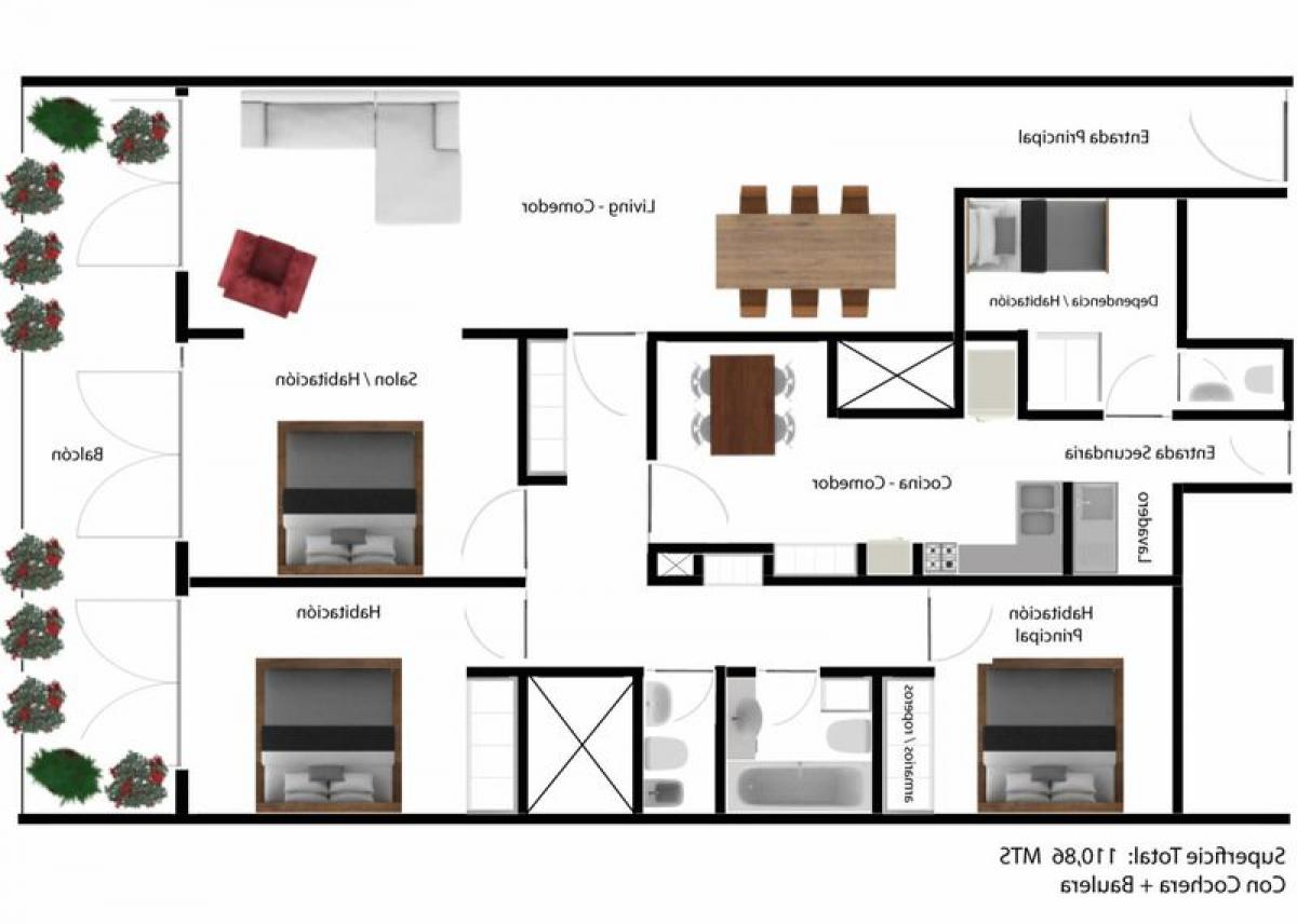 3 bedrooms Apartment in Buenos Aires, Argentina No. 76446