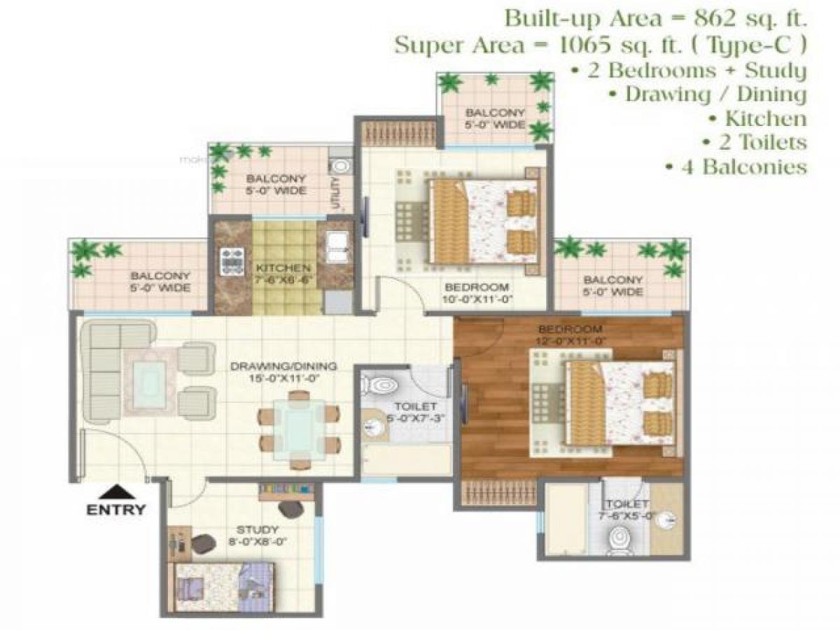 2 bedrooms House in Noida, India No. 67742