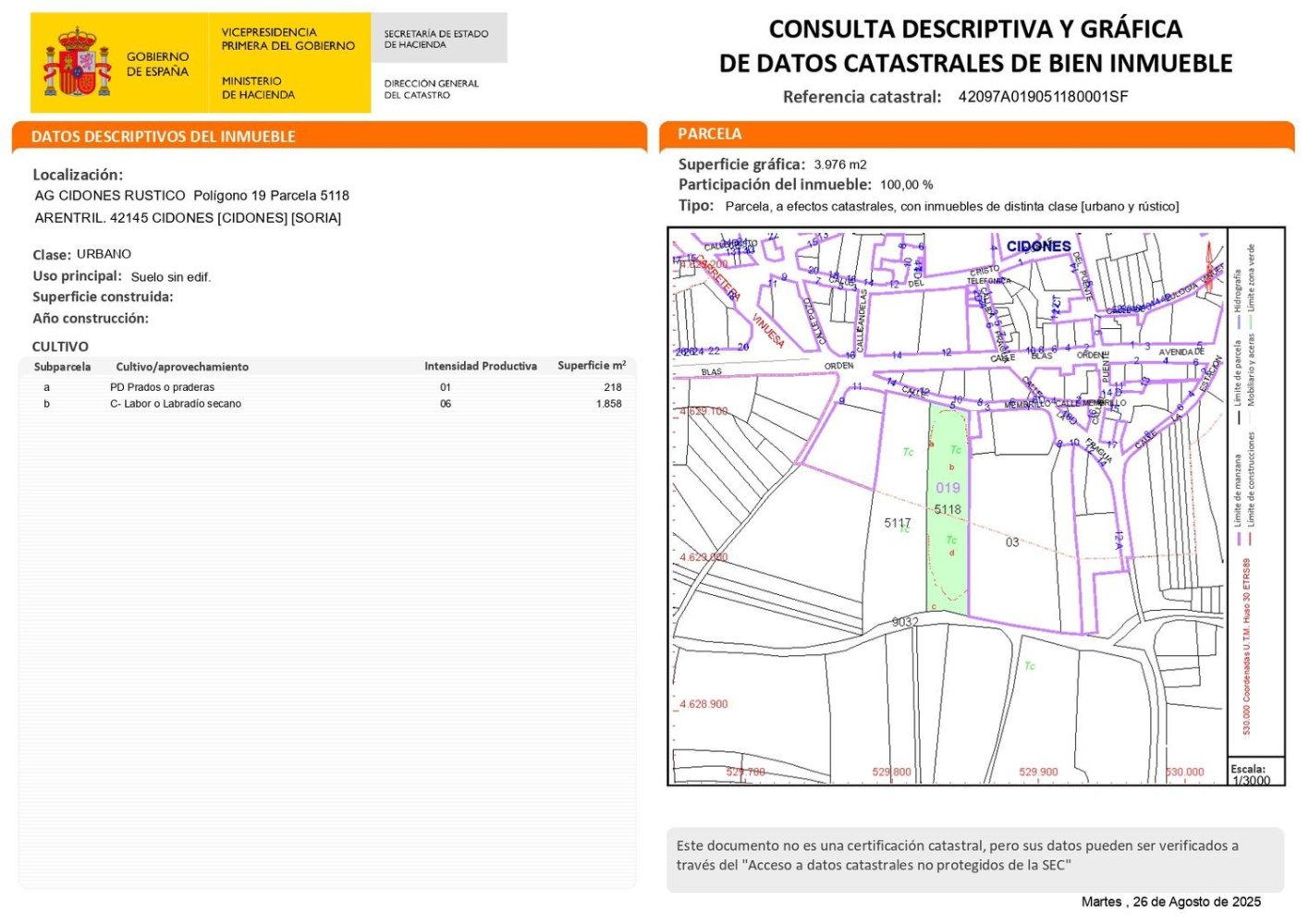 Terreno em Soria, Spain N.º 217006