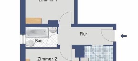 2غرفة شقة في Tempelhof, Germany رقم 74642 4