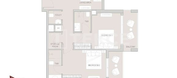 1 غرف نوم شقة في دائرة قرية جميرا, UAE رقم 50346 28