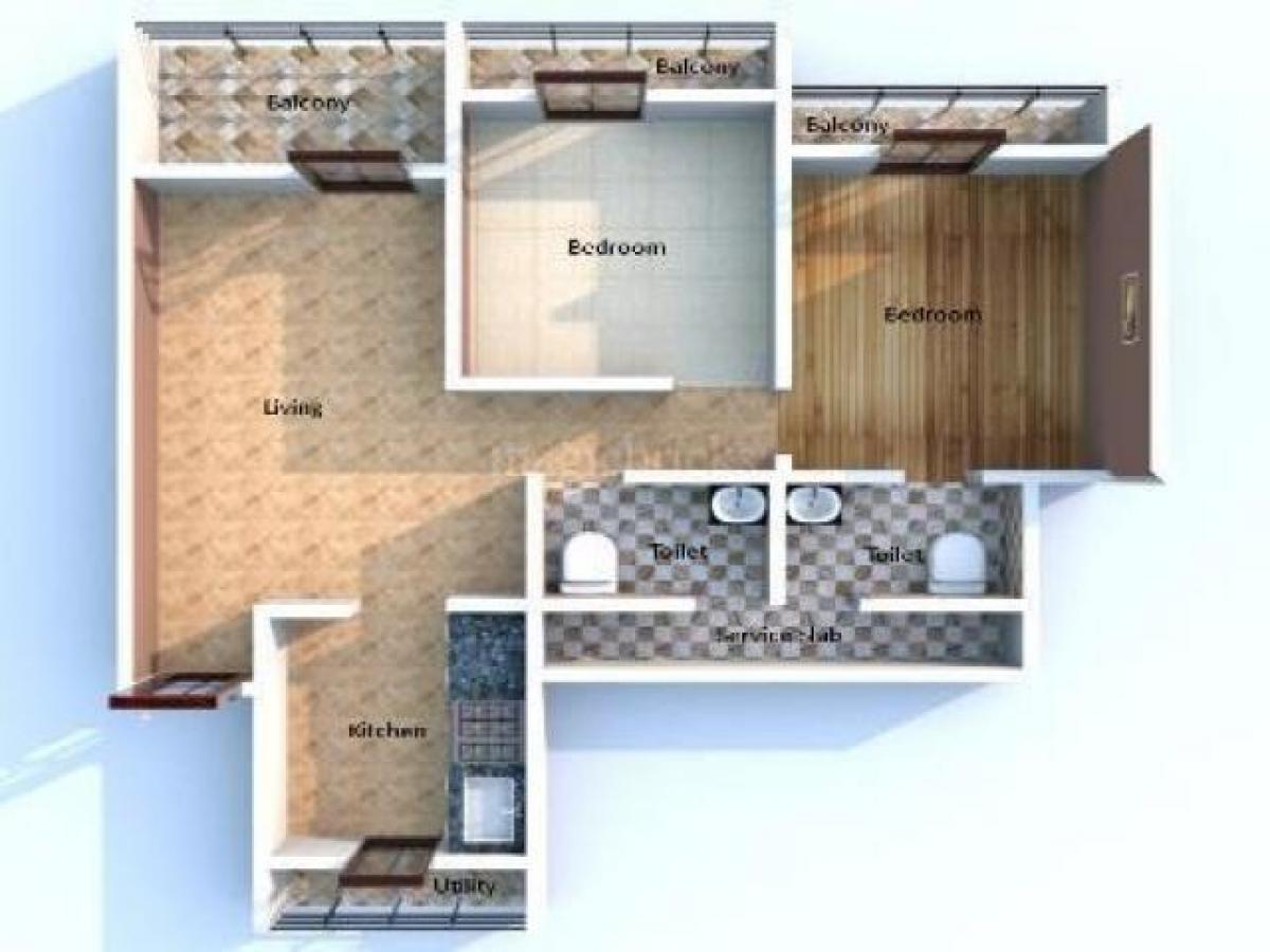 Дом с 2 спальнями в Мумбаи, Индия № 23408