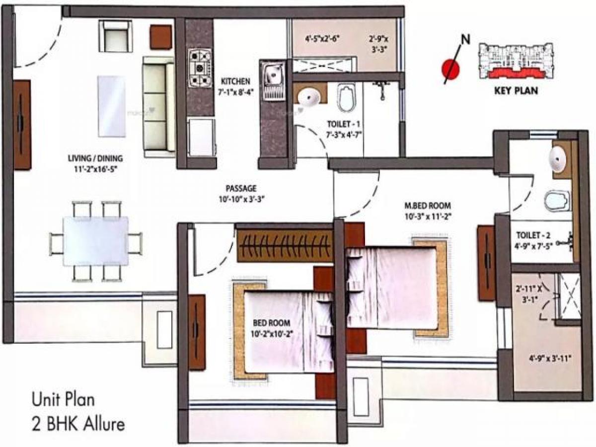 Casa de 2 dormitorios en Mumbai, India No. 4406