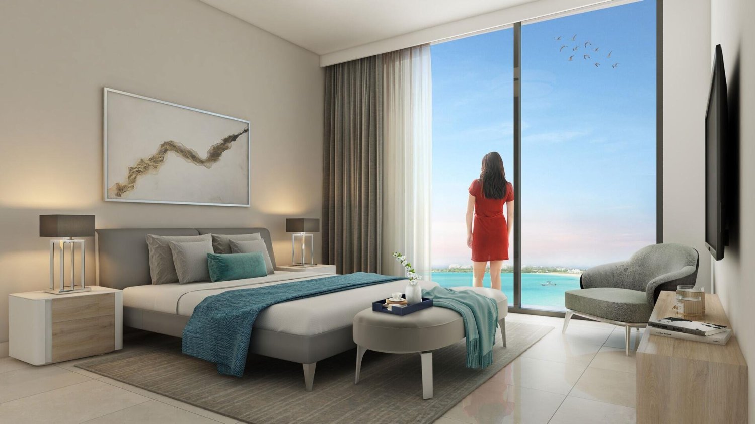 Apartamento de 1 dormitorio en BLUE BAY WALK, Sharjah, UAE No. 63105