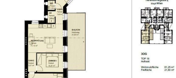 Квартира с 3 комнатами в Пенцинг, Австрия № 152255 17