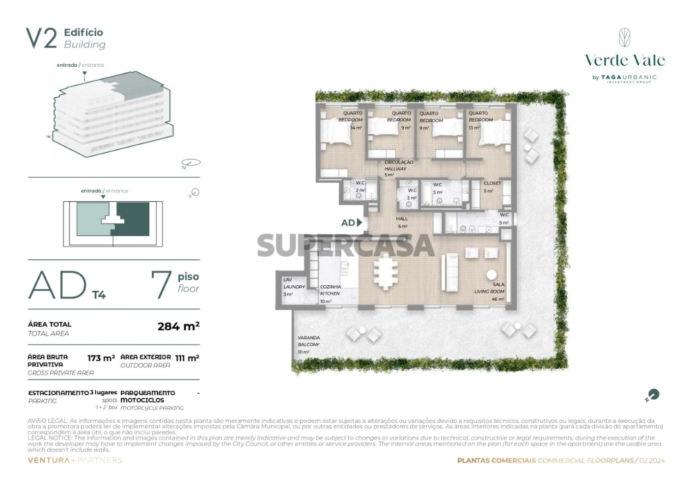 4 غرف نوم شقة في Maia, Portugal رقم 308212