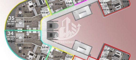 Apartamento 1+1 em Gazipasa, Turkey N.º 8857 9