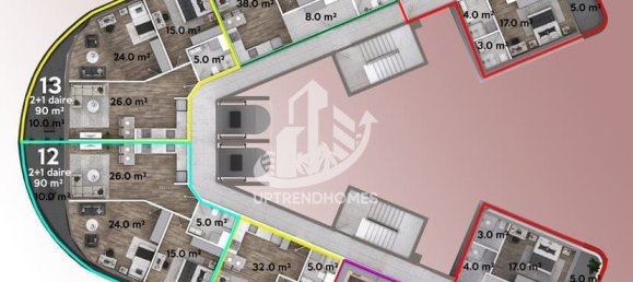 Apartamento 1+1 em Gazipasa, Turkey N.º 8857 6