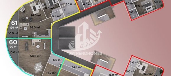 Apartamento 1+1 em Gazipasa, Turkey N.º 8857 13