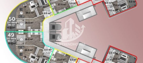 Apartamento 1+1 em Gazipasa, Turkey N.º 8857 11