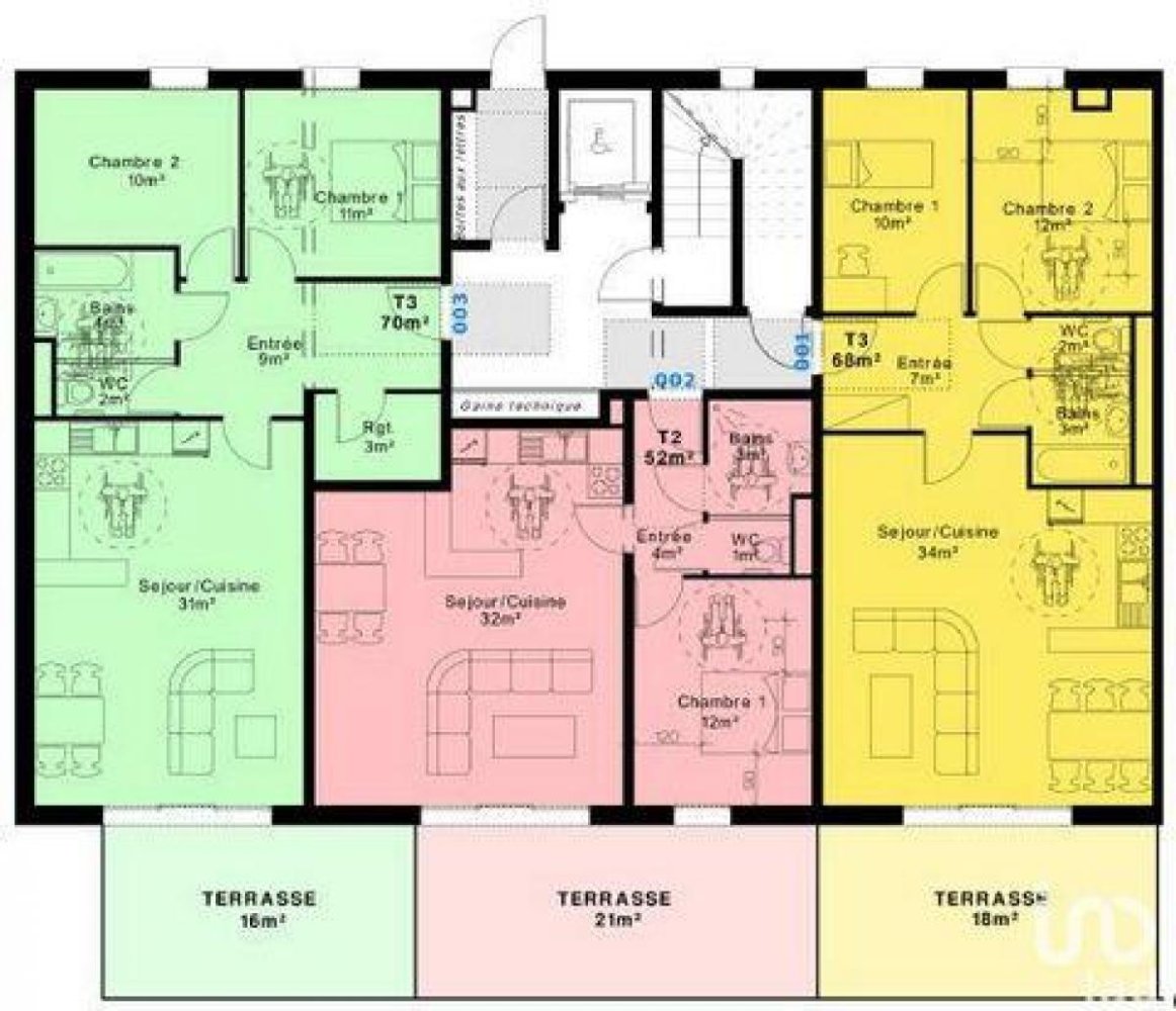 2 Schlafzimmer Eigentumswohnung in Corbie, France, Nr. 3627