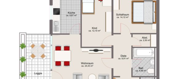 2 غرف نوم شقة في Passau, Germany رقم 19453 9