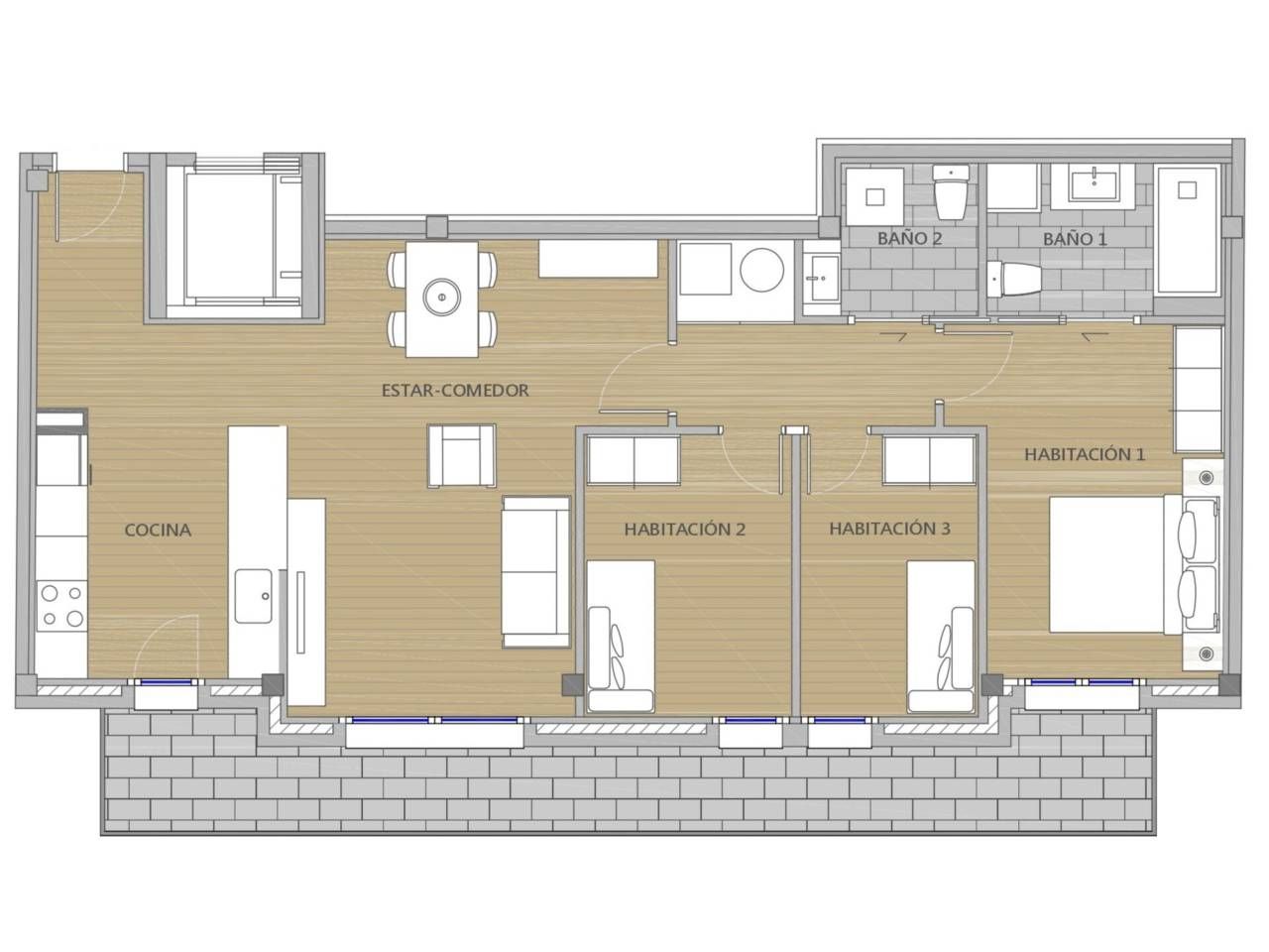Дуплекс с 3 спальнями в Серданьола-дель-Вальес, Испания № 33915