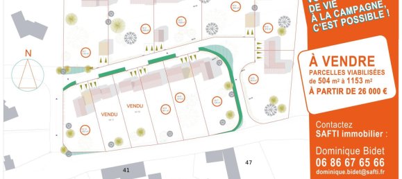  قطعة أرض في Saint-Hilaire-la-Croix, France 1154متر مربع رقم 336156 3