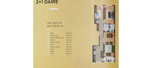 4 rooms Apartment in Beylikduezue, Turkey No. 27247 21