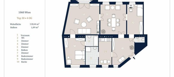 3-salle Appartement à Mariahilf, Austria No. 241648 17