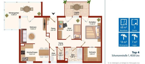 3-Zimmer Wohnung in Linz, Austria, Nr. 157934 20