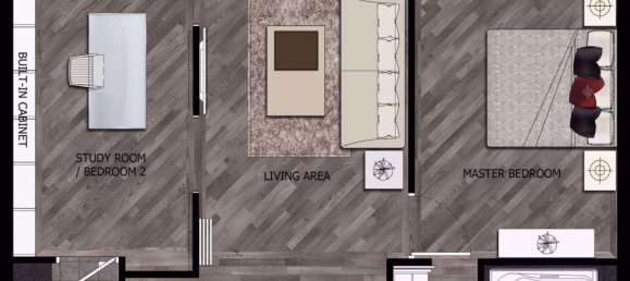 Кондоминиум с 2 спальнями в Пхая Тай, Таиланд № 4428 13