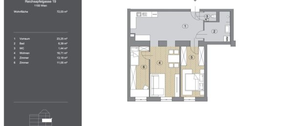 3-Zimmer Wohnung in Rudolfsheim-Funfhaus, Austria, Nr. 107841 14