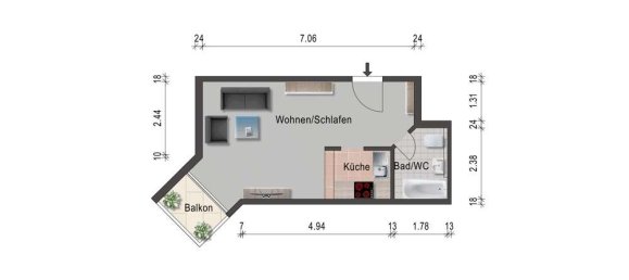 Студия в Лейпциг, Германия № 221993 14