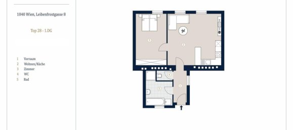 2 rooms Apartment in Wieden, Austria No. 67393 15