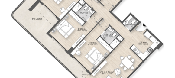 1 Schlafzimmer Wohnung in Dubai, UAE, Nr. 121532 6