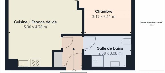 Apartamento de 1 dormitorio en Nantes, France No. 282527 6