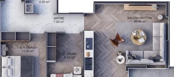 شقة 2+1 في Kepez, Turkey رقم 32969 18