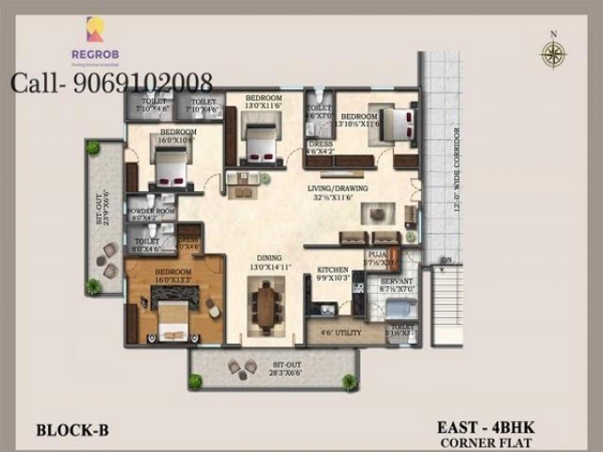 4 bedrooms House in Guntur, India No. 43685