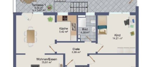 2 غرف نوم شقة في Trier-Saarburg, Germany رقم 143299 2