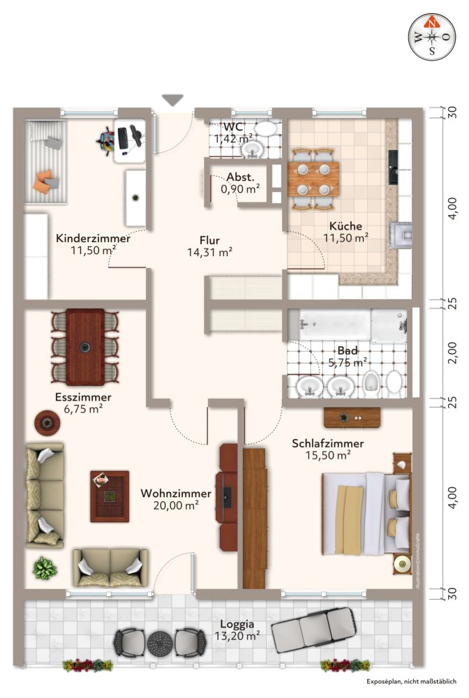Apartamento de 2 dormitorios en Germersheim, Germany No. 277166