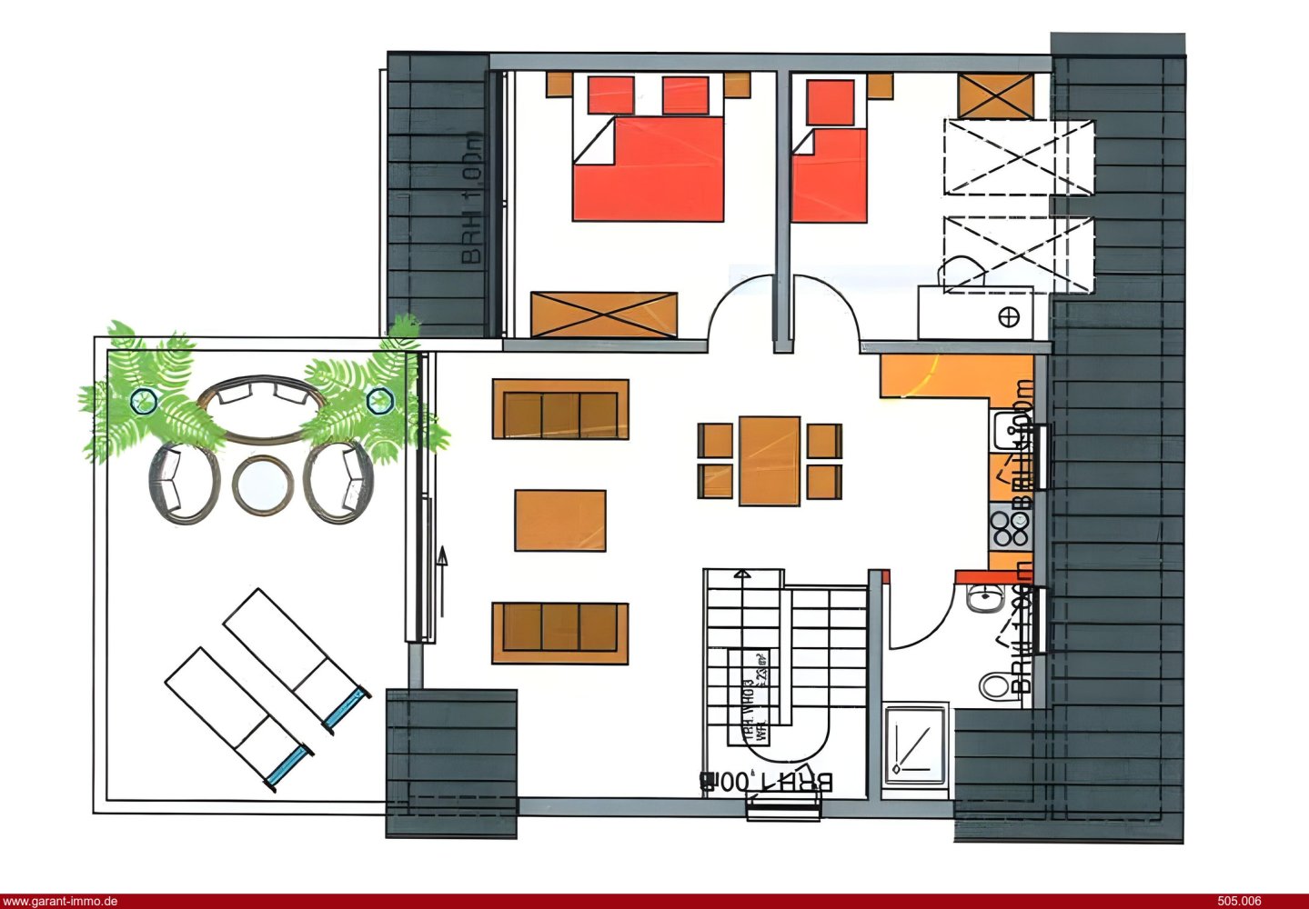 3غرفة شقة في Karlsruhe, Germany رقم 2170